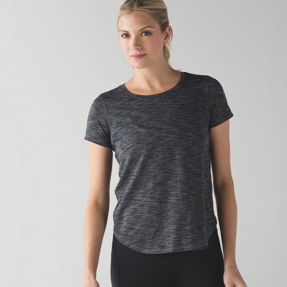 Lululemon Heathered Black Oversized Tee - Size 10?